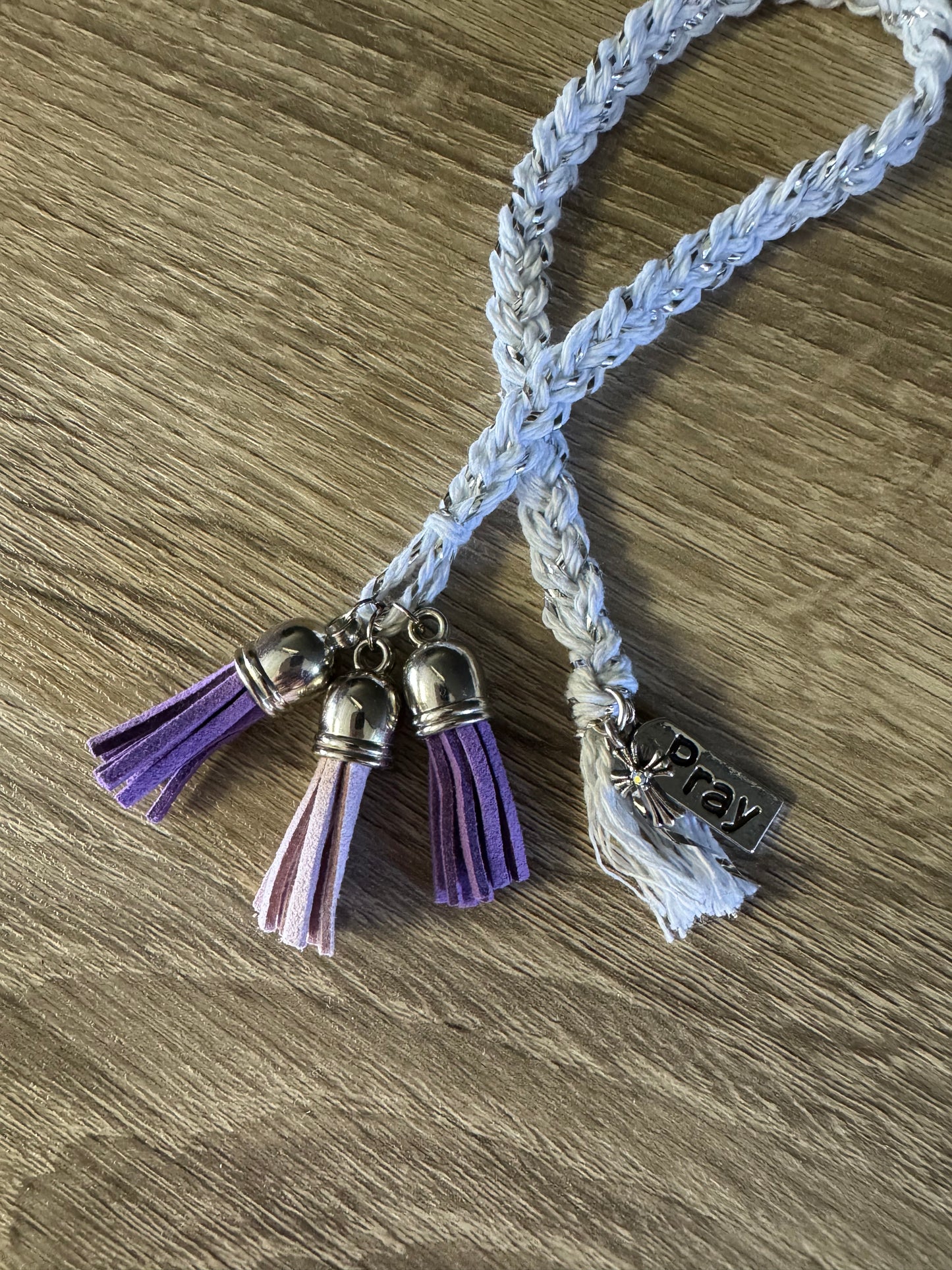 Braided bookmarks w/ tassels & charms