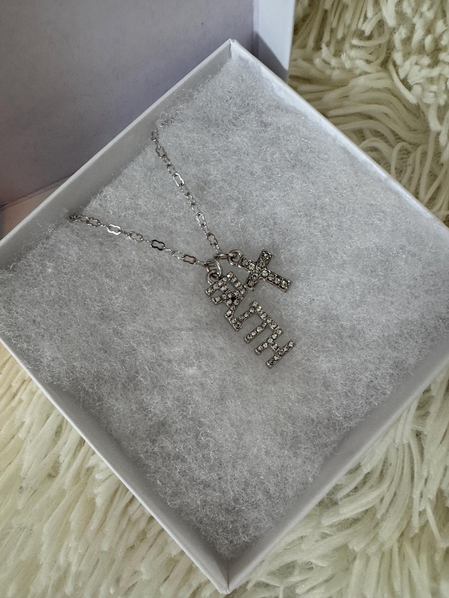 Faith + Cross Silver Necklace