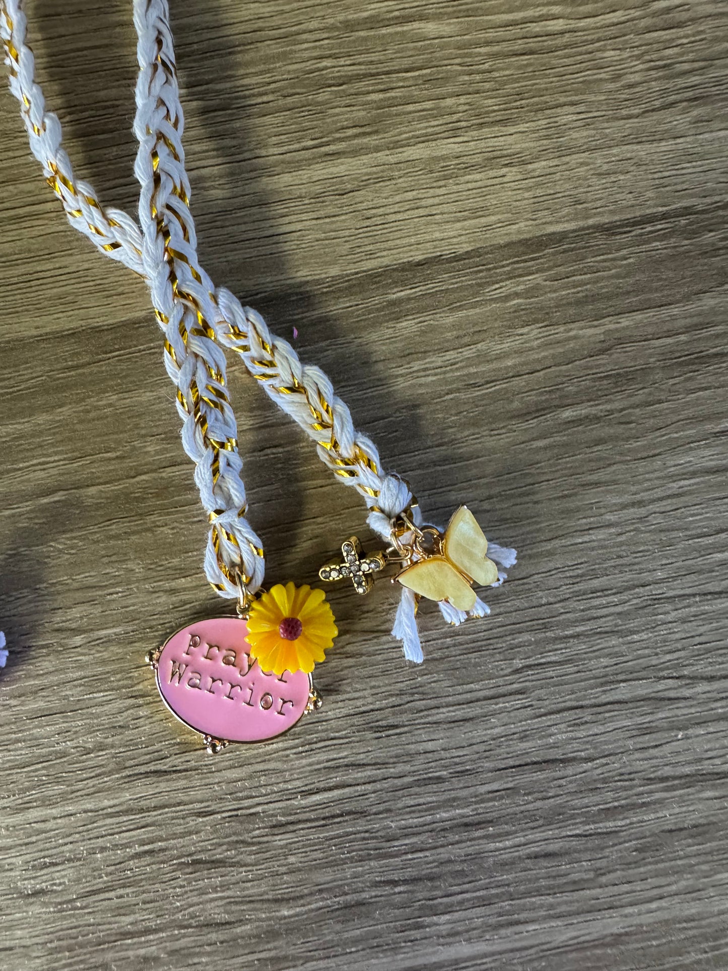 Gold braided bookmarks w/ charms