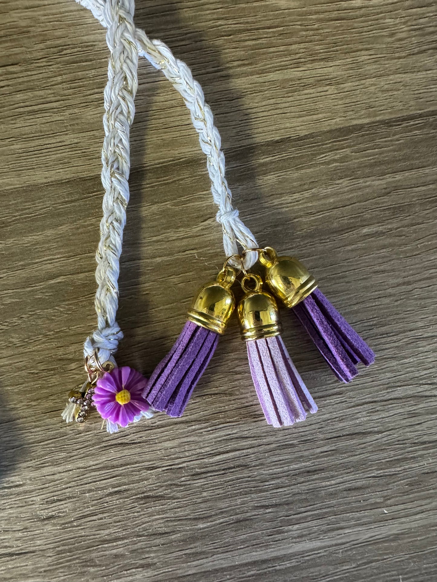 Braided bookmarks w/ tassels & charms