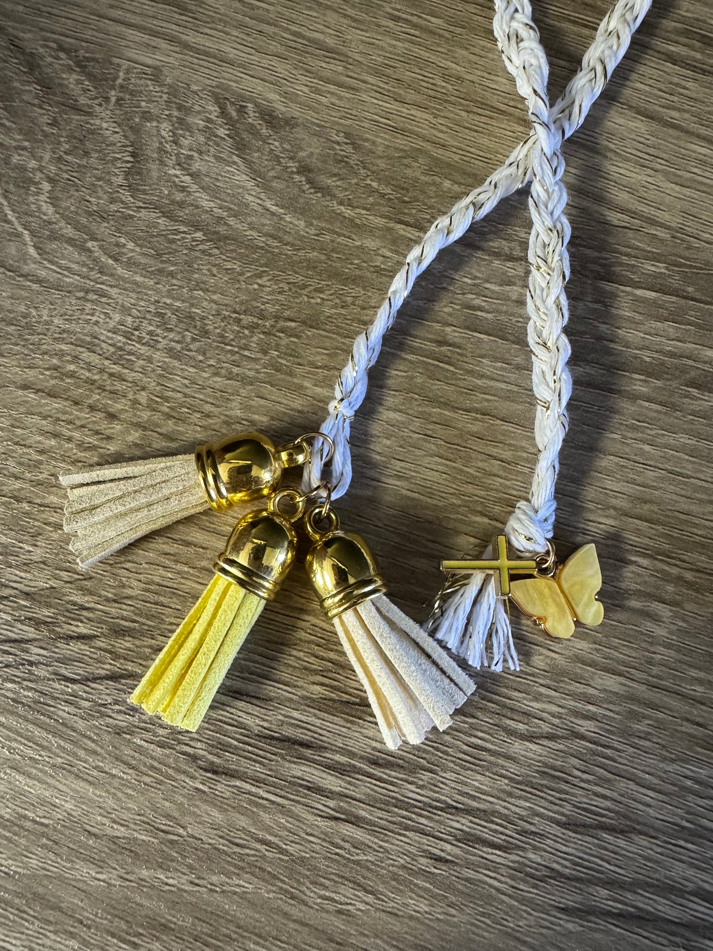 Braided bookmarks w/ tassels & charms