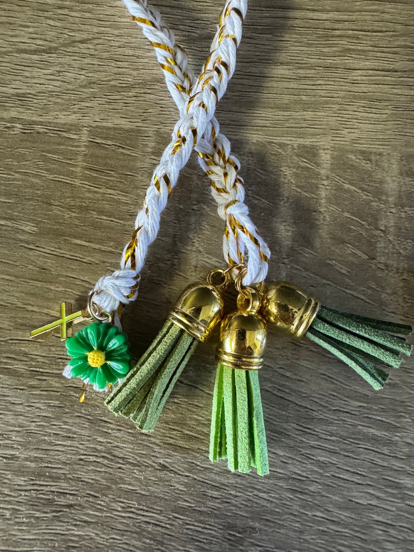 Braided bookmarks w/ tassels & charms