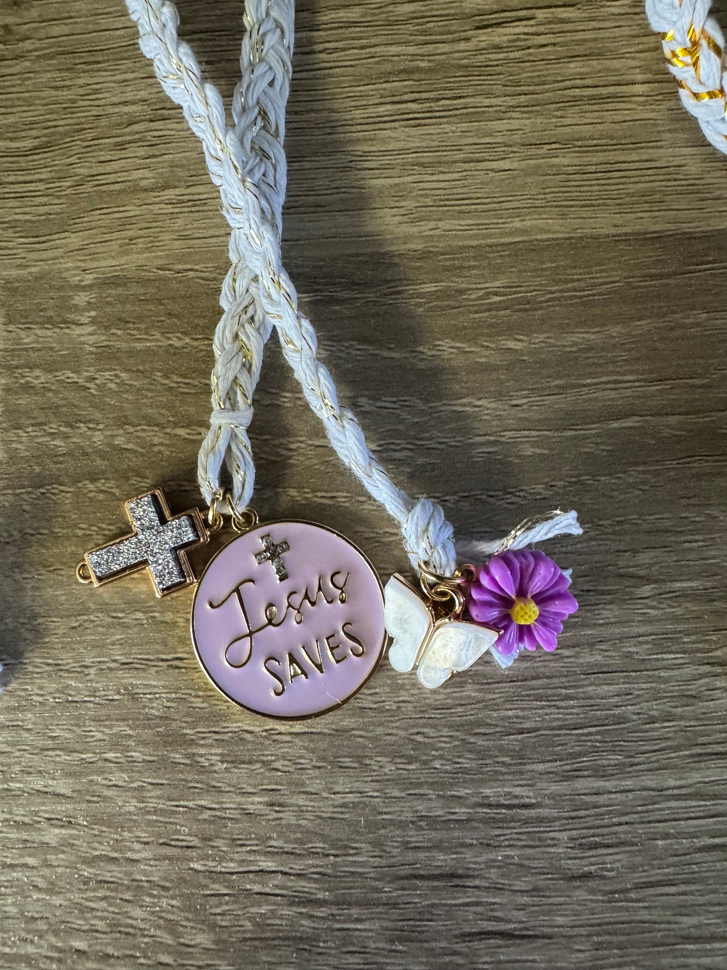 Gold braided bookmarks w/ charms