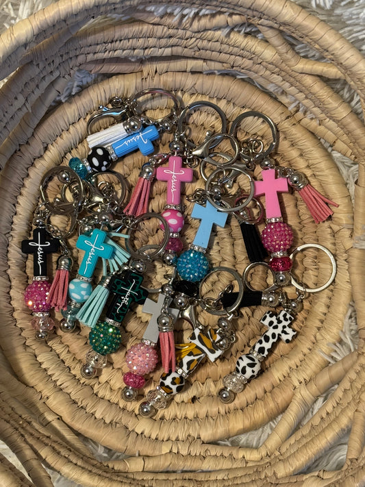 Focal keychain w/ tassel