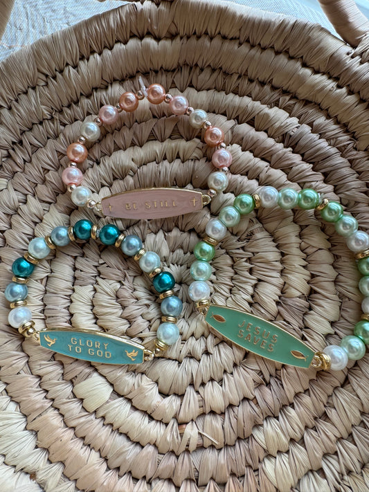 Beaded bracelets w/ charm