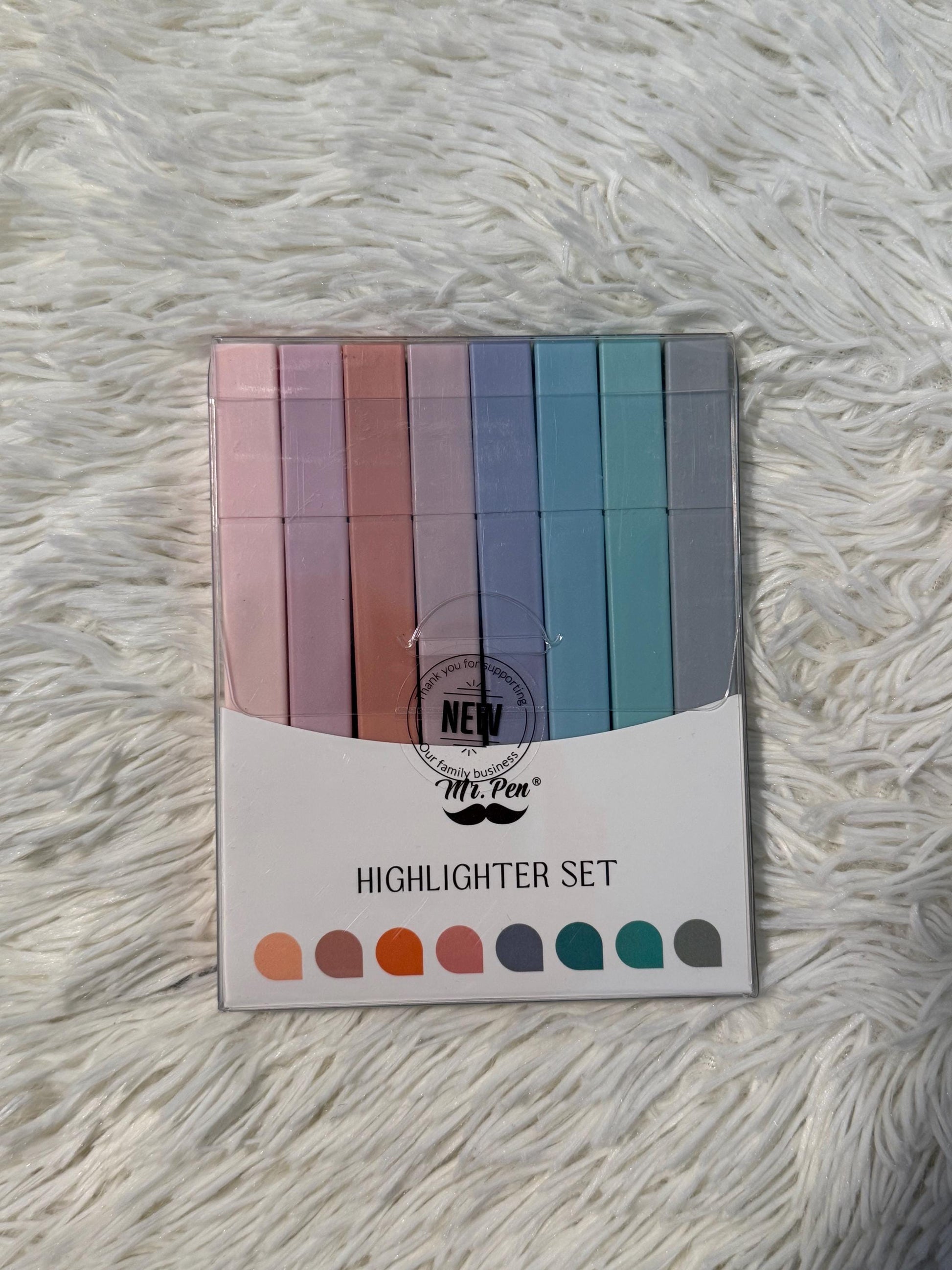 Pack of 8 Mr. Pen Pastel Highlighters