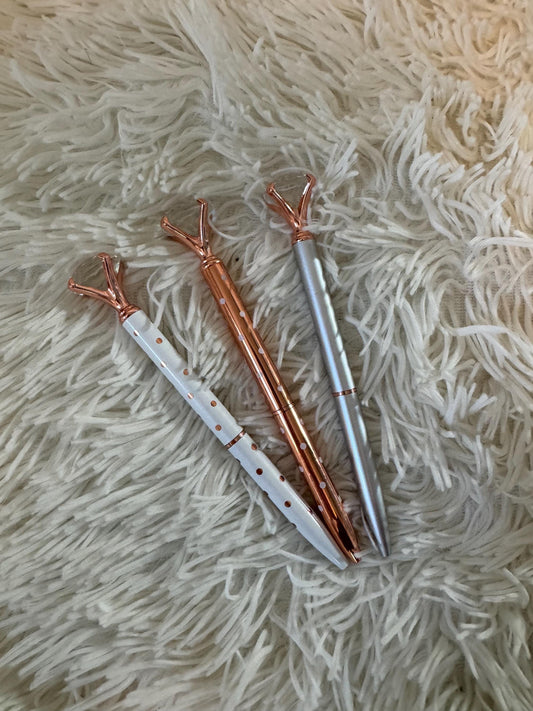 Rose Gold diamond ink pen