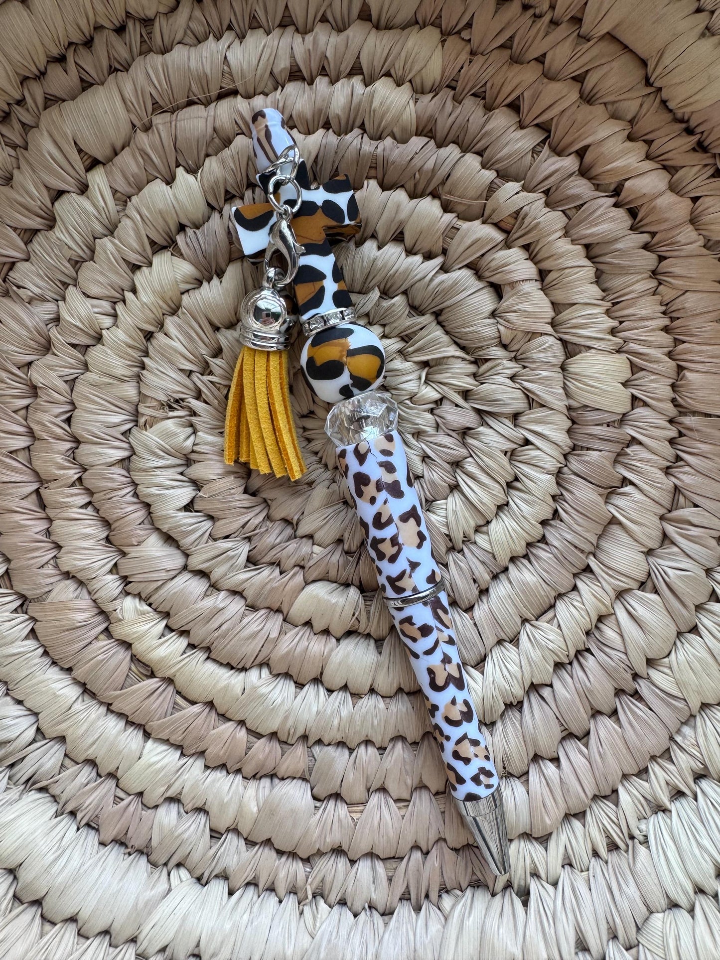 Black ink focal pen w/ cross and tassel