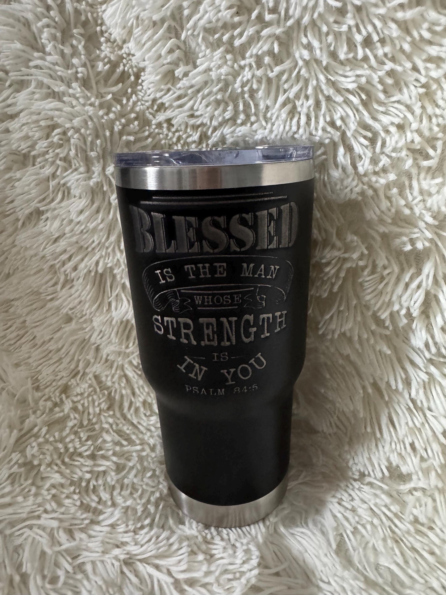 Blessed is the man black 20 oz. mug