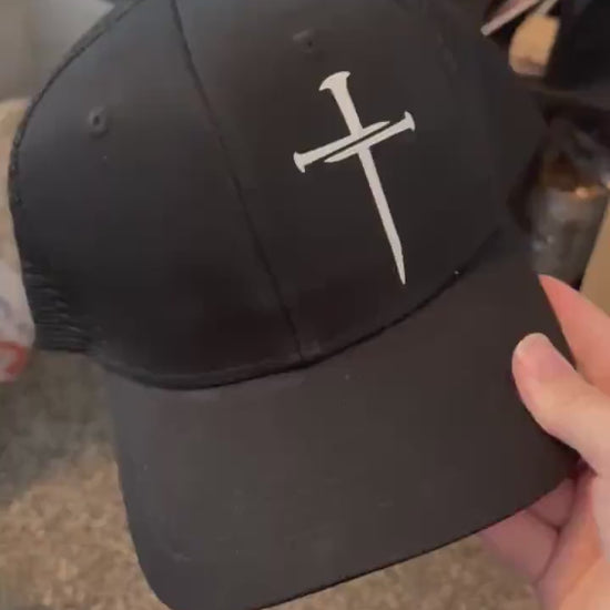 Men’s Black Hat w/ Cross