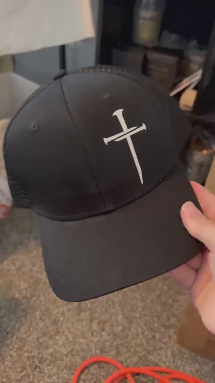 Men’s Black Hat w/ Cross